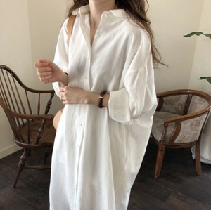 Button Shirt/Blouse Ladies fashion Long Coat