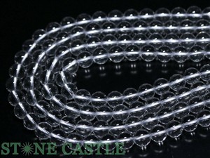 【丸ビーズ】人工水晶 (2A) 10mm 【天然石 パワーストーン】