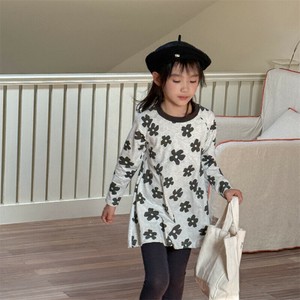 Kids' 3/4 - Long Sleeve Shirt/Blouse Floral Pattern Printed 2-colors