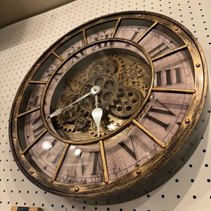 Wall Clock Antique Gold