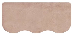 pupumof ラビットファー調インテリアマット45×120cm　ダスティピンク