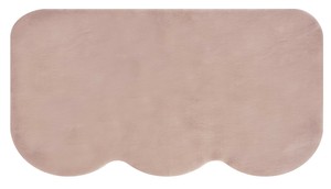 pupumof ラビットファー調インテリアマット50×80cm　ダスティピンク