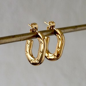 Pierced Earringss Stainless Steel Star Pattern