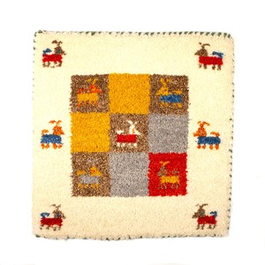 ギャッベ　チェアパッド　40x40cm　ウール　シートクッション　マット　座布団　ギャベ