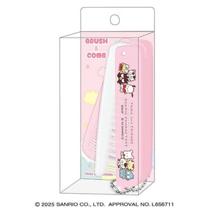 ■2025SS　新作■　タマ＆フレンズ×サンリオ　折りたたみブラシ＆コーム　カラフルパーティー