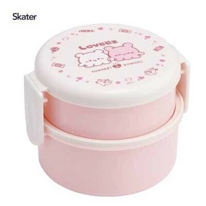 丸型 ランチボックス 2段 総容量500ml らぶいーず すもっぴ ぴょんちー グッズ  スケーター ONWR1AG