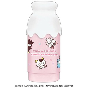 ■2025SS　新作■　タマ＆フレンズ×サンリオ　ミルク瓶歯磨きセット　カラフルパーティー