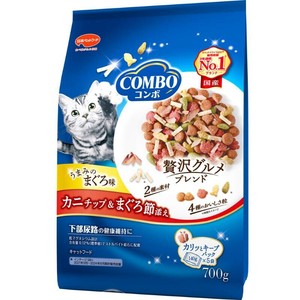 ［日本ペットフード］コンボ キャット まぐろ味・カニチップ・まぐろ節添え 700g
