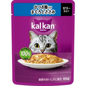 ［マースジャパン］カルカン パウチ かつお節入りまぐろとささみ 60g