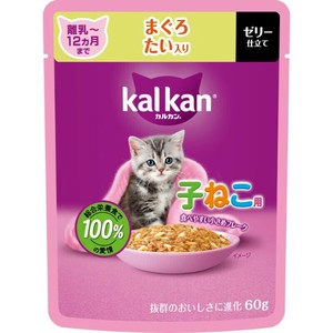 ［マースジャパン］カルカン パウチ 12ヵ月までの子ねこ用 まぐろ たい入り 60g
