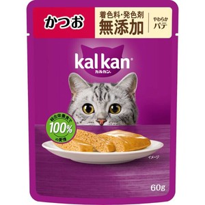 ［マースジャパン］カルカン パウチ やわらかパテ かつお 着色料・発色剤 無添加 60g
