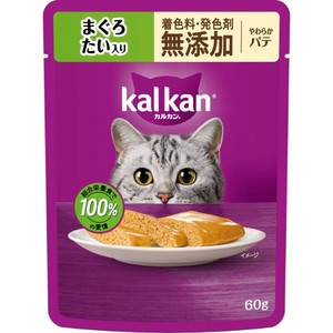 ［マースジャパン］カルカン パウチ やわらかパテ まぐろ たい入り 着色料・発色剤 無添加 60g