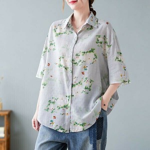 Button Shirt/Blouse Flower Print