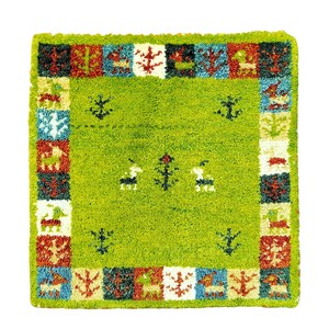 ギャッベ　チェアパッド　41x42cm　ウール　シートクッション　マット　座布団　ギャベ