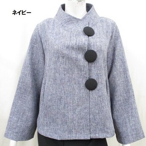 【春物新商品】無地釦付きショートジャケット