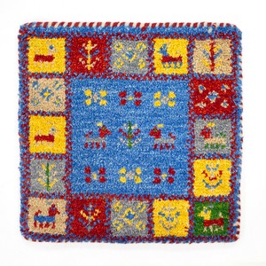 ギャッベ　チェアパッド　40x40cm　ウール　シートクッション　マット　座布団　ギャベ