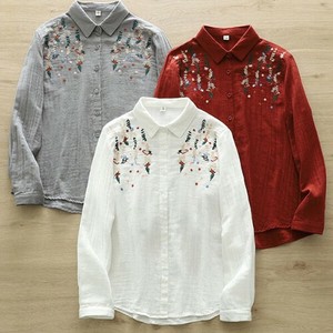 [SD Gathering] Button Shirt/Blouse Double Gauze COLOR Cotton