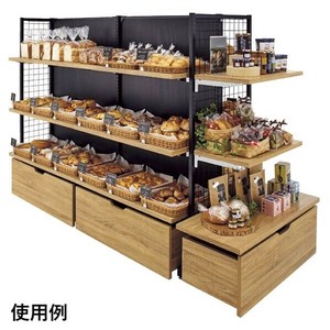 【什器セットまるごと】ベーシックラック（ BR50）両面ボードタイプ2連結+エンドネットセット