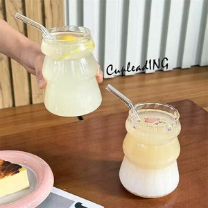 シーズン商品 激安セール 縦紋グラス 高温 ジュースカップ レトロ コーヒーカップ 冷たい飲み物カップ
