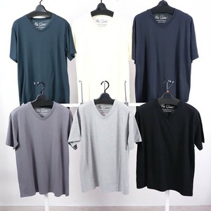 メンズ  無地Tシャツ 8色 半袖 Tシャツ 無地 V首 Vネック カットソー インナー ユニセックス
