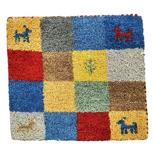ギャッベ　チェアパッド　40x40cm　ウール　シートクッション　マット　座布団　ギャベ