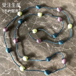 【受注生産】シルクネックレス（ブルー×グリーン×パープル）
