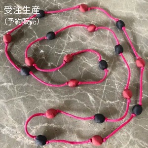 【受注生産】シルクネックレス（レッド×ブラック）