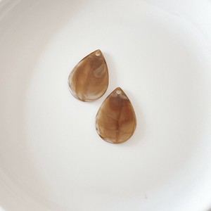 Handicraft Material Brown Marble Drop 31 x 22mm