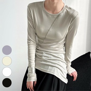 T-shirt Asymmetrical Long T-shirt Cut-and-sew [S/S NEW]