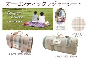 Picnic Blanket Pink Check Outdoor