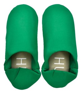 HUG バブーシュスリッパ ポーチ付き GREEN A565GR