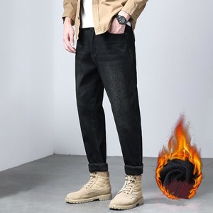デニムパンツ  ブラック  裏起毛    ジーンズ  メンズファッション    YEA1893