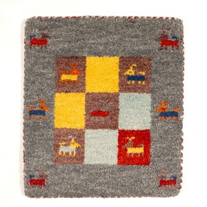 ギャッベ　チェアパッド　約39x43cm　ウール　シートクッション　マット　座布団　ギャベ