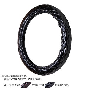 トラックハンドルカバー ツインマックスキルト 黒 ダブルステッチ白 WHK32-WW