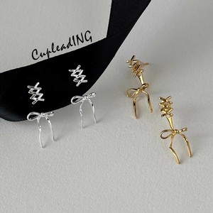 人気上昇 INSスタイル リボンピアス 銀針 ピアス 大人気 蝶ネクタイピアス イヤリング