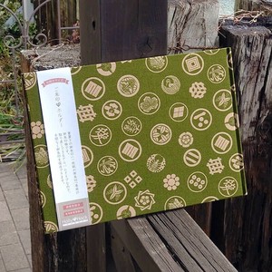 【見開きサイズ】書き置き御朱印専用　御朱印ホルダー/武将家紋(鶯)