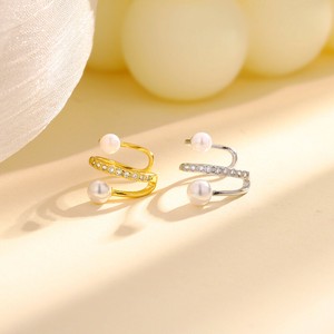 イヤーカフ 18k イヤーカフ アレルギー 耳の穴なし　イヤークリップ イヤーカフ ニッケルフリー　パープル