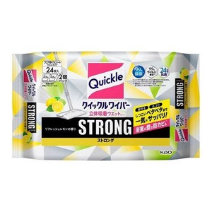 クイックルワイパー　立体吸着ウエットシート　ストロング　リフレッシュレモンの香り 24枚入