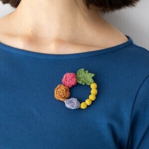 胸针 花朵 公平贸易 钩编 春夏