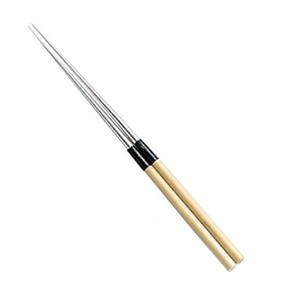 白木柄　盛箸(水牛桂付)15cm
