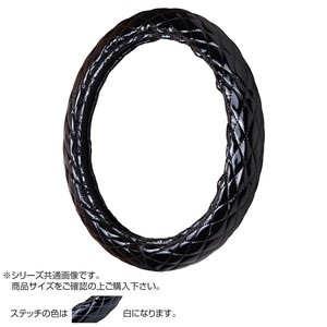 トラックハンドルカバー マックスキルト 黒 シングルステッチ白 VHK32-W