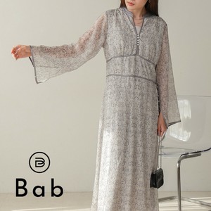 Casual Dress Nuance Print Piping Dress Final Price Drop