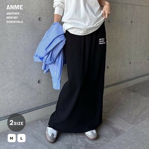 セルフカット リブ ANME エンブロイダリー ロゴ タイトスカート