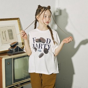 【25SS新作】FOODPARTY Tシャツ　春夏新作　ロゴTシャツ　親子コーデ　リンクコーデ　兄弟コーデ