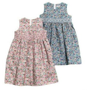 【日本製 】【子供服】 花柄スモッキング刺繍ワンピース ［80〜140cm］