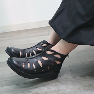 【天然皮革】4E幅広ふわふわクッションサマーブーツ