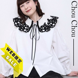 【WEB限定価格】デカ襟　リボン付きブラウス　デザイン2025人気  chouchou東京