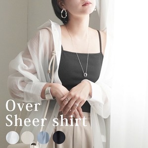 Button Shirt/Blouse Sheer Shirt [S/S NEW]