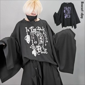 オーバーサイズ・ワイド袖 プリントカットソー [ moonlit night  ] DRT2797