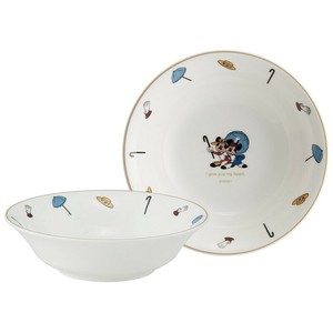 Donburi Bowl Mickey Minnie Skater 16cm Made in Japan